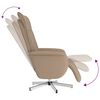 vidaXL Relaxsessel mit Fu&szlig;teil Cappuccino-Braun Kunstleder