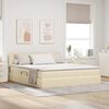 vidaXL Aufbewahrungsbett mit Matratze Creme 180 x 200 cm Holzwerkstoff