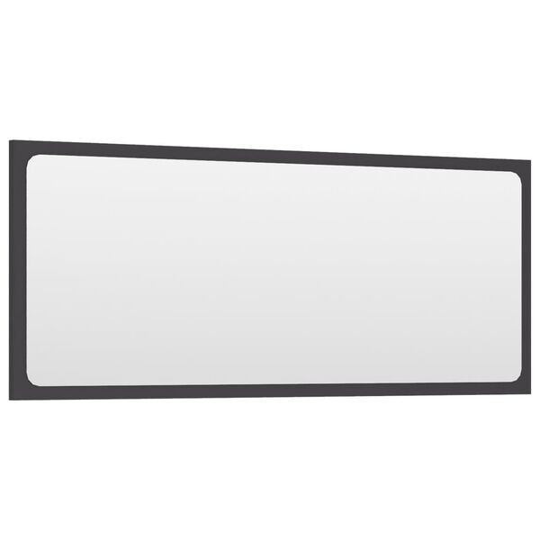 vidaXL Badspiegel Grau 90x1,5x37 cm Holzwerkstoff
