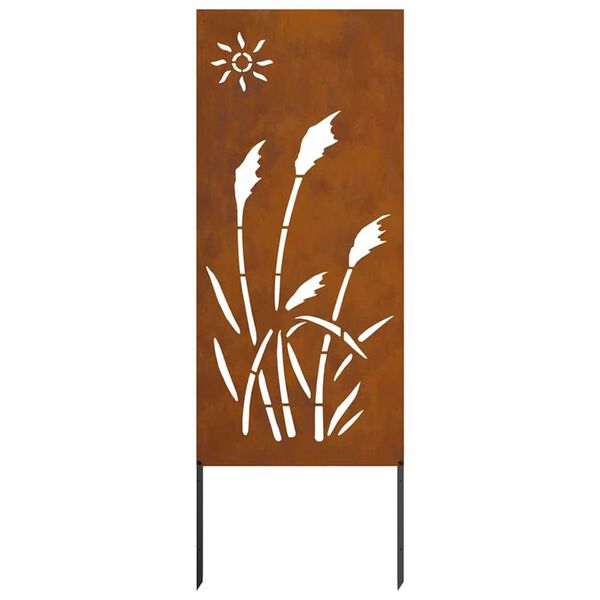 vidaXL Garten Sichtschutz-Leinwand Rostig 50 x 140 cm Wetterfeststahl