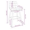 vidaXL Barhocker Taupe Stoff
