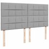 vidaXL Boxspringbett mit Matratze Hellgrau 180x200 cm Stoff