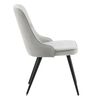Venture Home Esszimmerst&uuml;hle 2 Stk Velvet Deluxe Samt Hellgrau&Schwarz