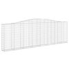 vidaXL Gabionen mit Hochbogen 20Stk. 400x30x120/140cm Verzinktes Eisen
