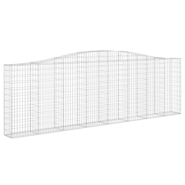 vidaXL Gabionen mit Hochbogen 20Stk. 400x30x120/140cm Verzinktes Eisen