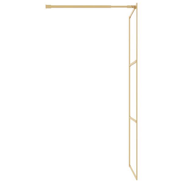 vidaXL Duschwand f&uuml;r Begehbare Dusche ESG Klarglas Golden 100x195cm
