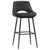 vidaXL Barhocker 2 Stk. Grau Kunstleder