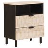 vidaXL Nachttisch Wei&szlig; 50 x 33 x 62 cm Massivholz Mango