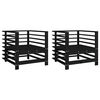 vidaXL Gartenst&uuml;hle 2 Stk. Schwarz Massivholz Kiefer