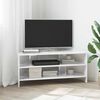 vidaXL EckTVSchrank Hochglanz Wei&szlig; 102x40,5x45cm Holzwerkstoff