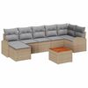 vidaXL Gartensofa-set 8 stk. Beige Poly-Rattan