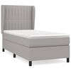 vidaXL Boxspringbett mit Matratze Hellgrau 90x200 cm Stoff