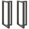 vidaXL Bartischbeine T-Form 2 Stk. Anthrazit 60x35x(110-111) cm Stahl