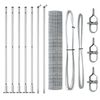vidaXL Zaun mit Pfosten Silber 1,5 x 10 m Stahl