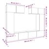 vidaXL 6-tlg. TV-Schrank-Set Wei&szlig; Holzwerkstoff