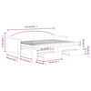 vidaXL Tagesbett Ausziehbar mit Schubladen Dunkelgrau 80x200 cm Stoff