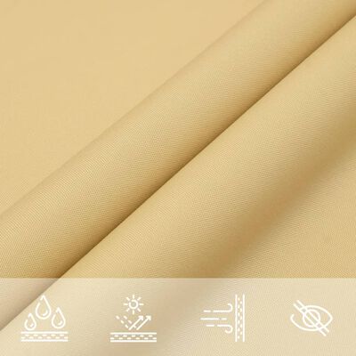 vidaXL Sonnensegel Sandfarbe 3,5x2 m 100% Polyester Oxford