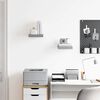 vidaXL Schweberegale 2 Stk. Grau 23x23,5x3,8 cm MDF