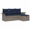vidaXL Gartensofa-set 4 stk. Poly Rattan