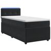 vidaXL Boxspringbett mit Matratze Schwarz 80 x 200 cm Samt