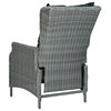 vidaXL Verstellbarer Gartensessel mit Auflagen Poly Rattan Hellgrau