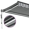 vidaXL Markise Automatisch mit LEDs Anthrazit & Wei&szlig; 350x250 cm