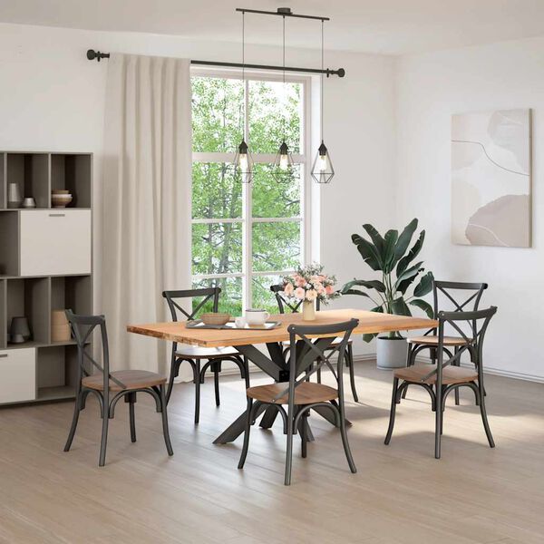 vidaXL Esstischbein in Spinnenform Anthrazit 120x68x(72-73) cm Stahl