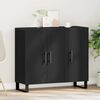 vidaXL Sideboard Schwarz Eichen-Optik 90 x 34 x 80 cm Holzwerkstoff