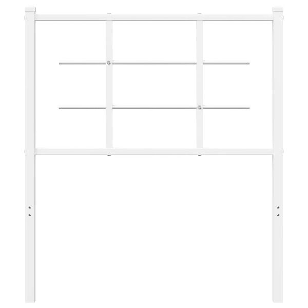 vidaXL Ersatz-Kopfteil Metall Wei&szlig; 75 cm