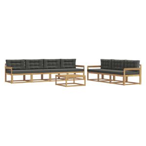 vidaXL Outdoor-Sofagarnitur 7 stk. Wei&szlig; und Anthrazit