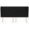 vidaXL Kopfteil mit Ohren Schwarz 163x23x118/128 cm Stoff