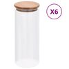 vidaXL Vorratsgl&auml;ser mit Bambusdeckel 6 Stk. 1000 ml
