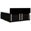 vidaXL Boxspringbett mit Matratze Schwarz 200x200 cm Stoff