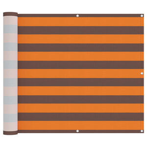 vidaXL Balkonsichtschutz Orange und Braun 100 x 400 cm Oxford-Stoff