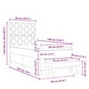 vidaXL Boxspringbett mit Matratze Hellgrau 90 x 190 cm Samt