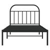 vidaXL Bettgestell mit Kopfteil Metall Schwarz 107x203 cm