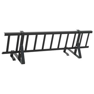 vidaXL Schneefanggitter Schwarz 100 x 29,5 x 34,5 cm Stahl