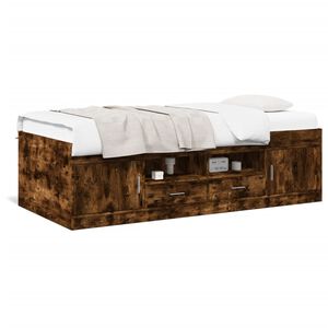 vidaXL Tagesbett mit Schubladen ohne Matratze R&auml;uchereiche 90x200 cm