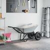 vidaXL Schubkarre Silber und Schwarz 137 x 60 x 65,5 cm Stahl