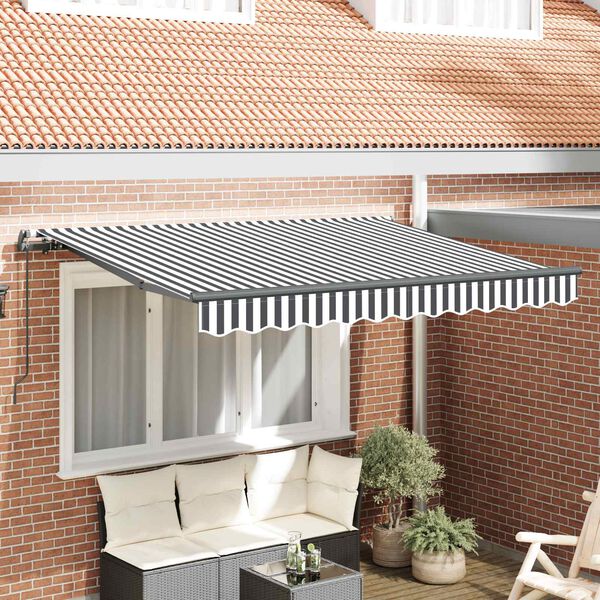 vidaXL Einziehbare Markise Anthrazit 300 x 200 cm Stoff