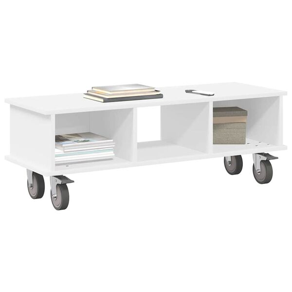 vidaXL TV-St&auml;nder Wei&szlig; 100 x 35 x 35 cm Holzwerkstoff