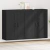vidaXL Wandmontierter Schrank 2 pcs Schwarz Eichen-Optik Holzwerkstoff