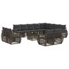 vidaXL Gartensofa-set 13 pcs Grau und Dunkelgrau Poly-Rattan