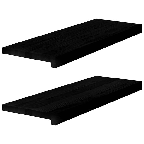 vidaXL Fensterb&auml;nke 2 Stk. Dunkelbraun 70x25x2 cm Massivholz Eiche