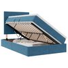 vidaXL Bett mit Stauraum und LED Dunkelblau 120 x 200 cm Samt
