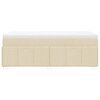 vidaXL Boxspringbett mit Matratze Creme 90x200 cm Stoff