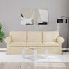 vidaXL Sofa 180cm Creme Metall