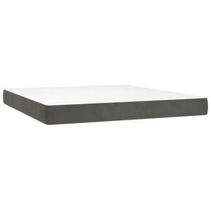 vidaXL Taschenfederkernmatratze Mittel Dunkelgrau 152x203x20 cm Samt