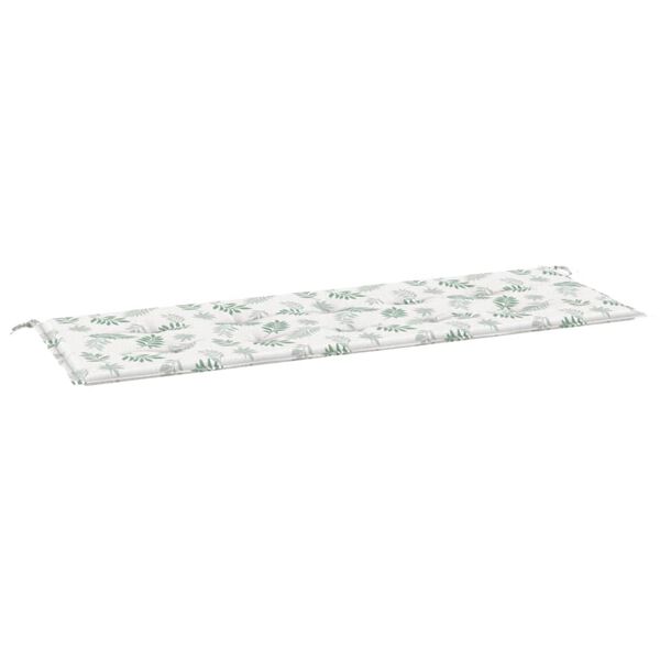 vidaXL Gartenbank-Auflage Blattmuster 150x50x3 cm Oxford-Gewebe
