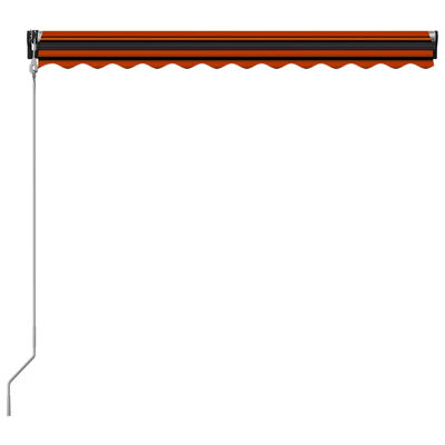vidaXL Automatisch Einziehbare Markise 300 x 250 cm Orange und Braun